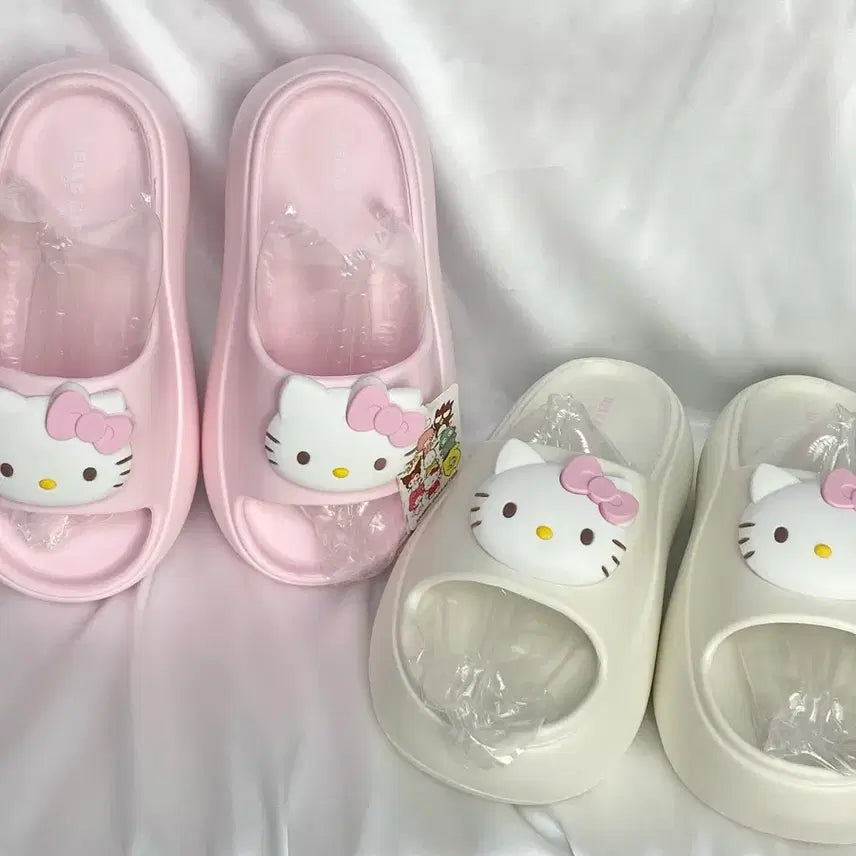 [BUNJANG] Hello Kitty Platform Slippers / 헬로키티 미끄럼방지 키높이 슬리퍼