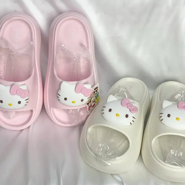 [BUNJANG] Hello Kitty Platform Slippers / 헬로키티 미끄럼방지 키높이 슬리퍼