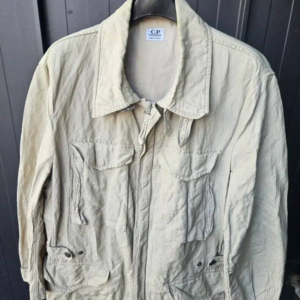 [BUNJANG] CP Company Authentic Beige Wrinkled Field Jacket / 100~105 CP컴퍼니 정품 베이지 쭈글이 필드 자켓