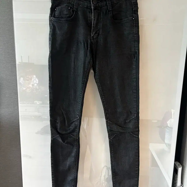 [BUNJANG] Women's Black Coated Denim Skinny Jeans / 여성 블랙 데님 스키니진 판매합니다.