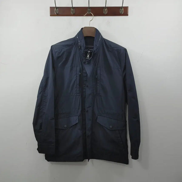[BUNJANG] Tommy Hilfiger Men's Safari Hooded Jacket Navy Vintage / M 타미힐피거 남성 진네이비 빈티지 간절기 사파리 후드 자켓