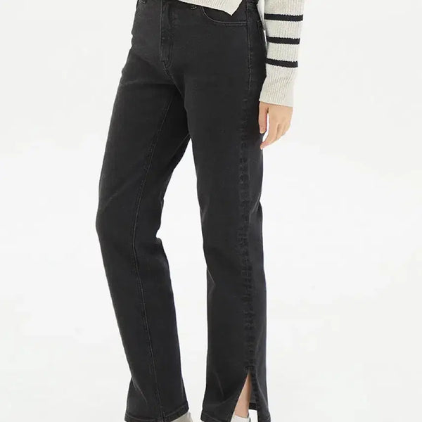 [BUNJANG] Black Brushed Bootcut Denim Pants / 블랙 기모 부츠컷 데님 바지 판매합니다.