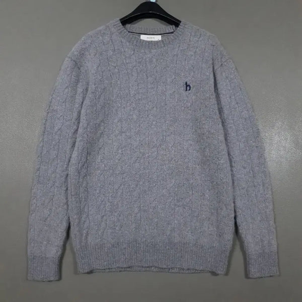 [BUNJANG] Hazzys 23FW Cashmere Blend Cable Knit Sweater (Women's 55) / 여성 55 헤지스 신형 23FW 캐시미어 혼방 케이블 니트 꽈배기 스웨터