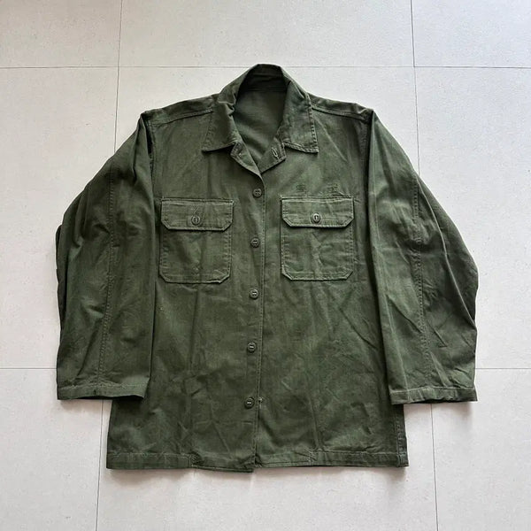[BUNJANG] 1967 Republic of Korea Army HBT OG Work Jacket / 60s 빈티지 한국 육군 HBT OG 작업복 상의