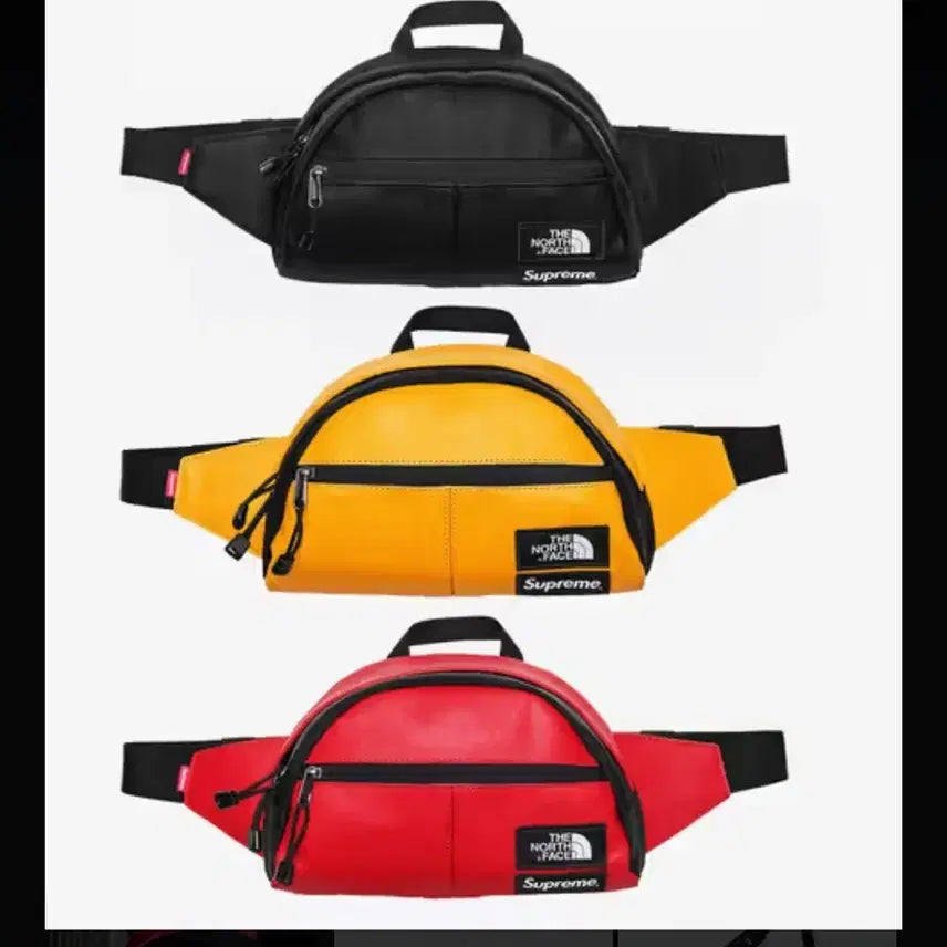[BUNJANG] Supreme x The North Face Collaboration Leather Lumber Pack Bag Yellow (New) / 슈프림 x 노스페이스 콜라보 레더 럼버팩 가방 옐로우(새제품)