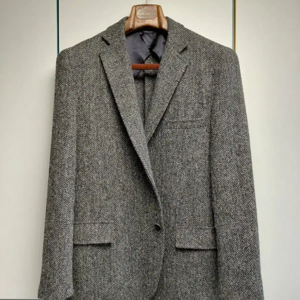 [BUNJANG] Brooks Brothers Harris Tweed Herringbone Blazer 44R / [44R] 브룩스 브라더스 해리스 트위드 헤링본 블레이저(스포츠 코트)