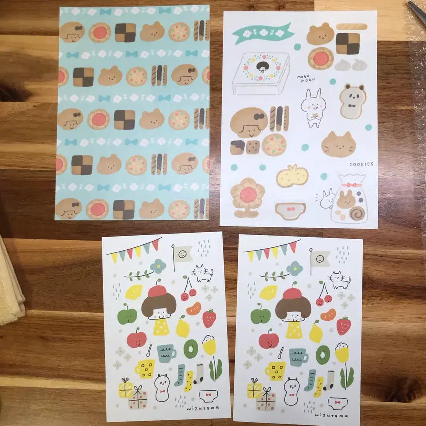 [BUNJANG] Mizutama Sticker and Postcard Bundle Set / 미즈타마 스티커 카드 지류 일괄