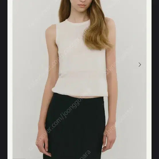 [BUNJANG] SI Blue Textured Sleeveless Top / 시에 아이비 텍스쳐드 슬리브리스