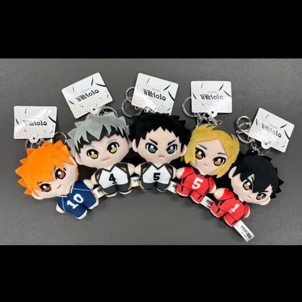[BUNJANG] Haikyuu!! Character Plush Keychain Set (5 pcs) / (미사용) 하이큐!! 캐릭터 인형 키링 5개 세트