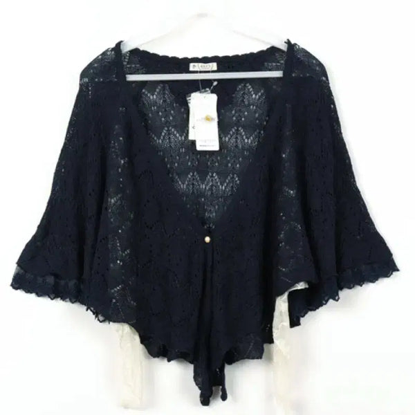 [BUNJANG] Axes Femme Knit Cape Cardigan / axes femme 엑시즈팜 니트 케이프 가디건 모리걸 하구미 일본빈티지