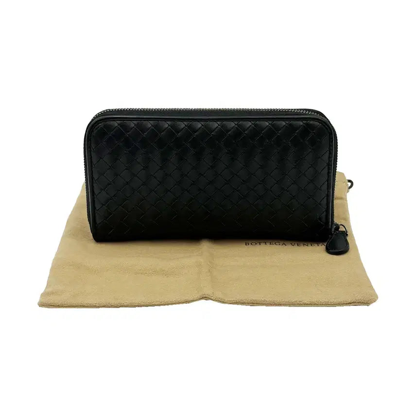 [BUNJANG] Bottega Veneta Black VN Calfskin Zip Around Long Wallet / 보테가베네타 510643 블랙 VN 카프스킨 지퍼 어라운드 장지갑