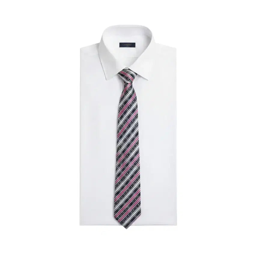 [BUNJANG] Daks Logo Check Pattern Necktie / 닥스 로고 체크패턴 넥타이