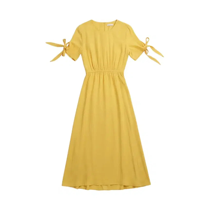 [BUNJANG] KL Ribbon Waist Long Dress (Women's Size 66) / 여성66/ KL 리본 허리끈 롱 원피스