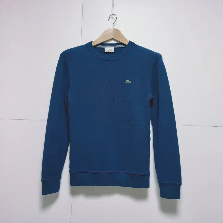 [BUNJANG] Lacoste Men's Navy Wool Crew Neck Long Sleeve Knit Sweater / 남성 라코스테 울 wool 모 네이비 긴팔 라운드 니트 스웨터 티