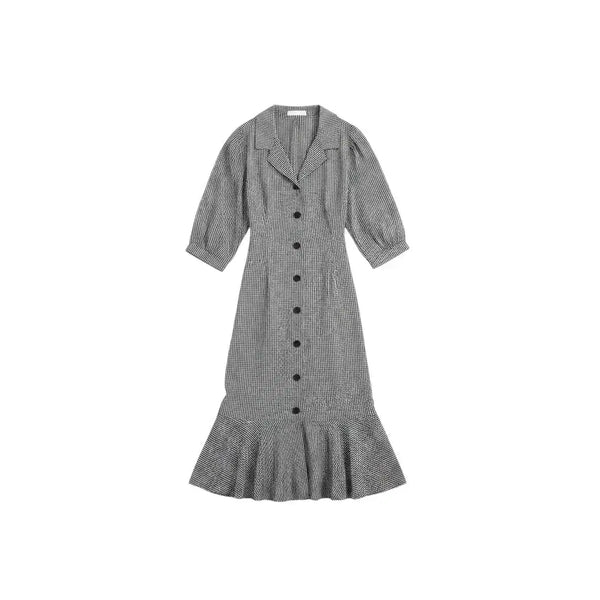 [BUNJANG] EnC Women's Check Long Shirt Dress / 여성F/ EnC 체크 롱 셔츠원피스