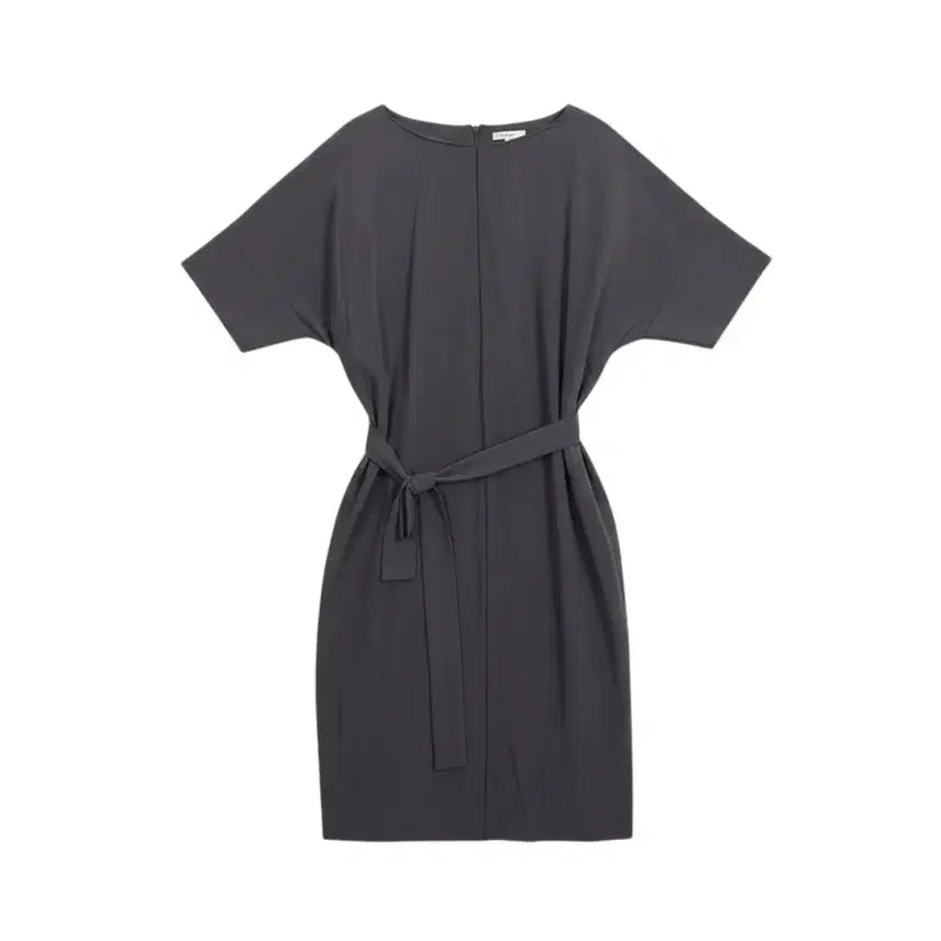 [BUNJANG] Women's S Size Deco Belted Slit Batwing Fit Dress GR / 여성S / 데코 벨티드 트임 가오리핏 원피스GR