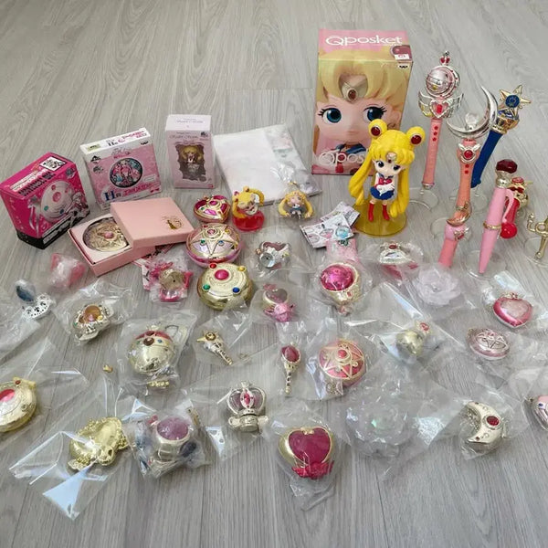 [BUNJANG] Sailor Moon Gacha Compact Wand Figures Bundle Set / 세일러문 가챠 콤팩트 키링 요술봉 피규어 등 일괄판매