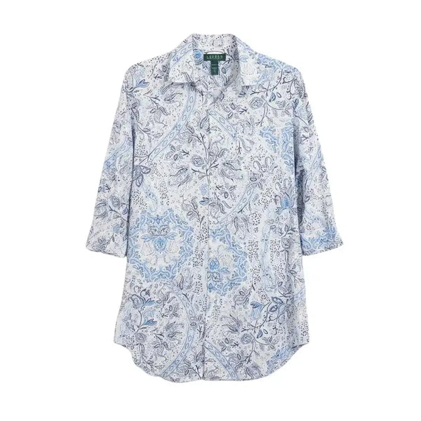 [BUNJANG] Lauren Ralph Lauren Paisley Blouse / 여성S / 로렌랄프로렌 고가라인 페이즐리 블라우스BL