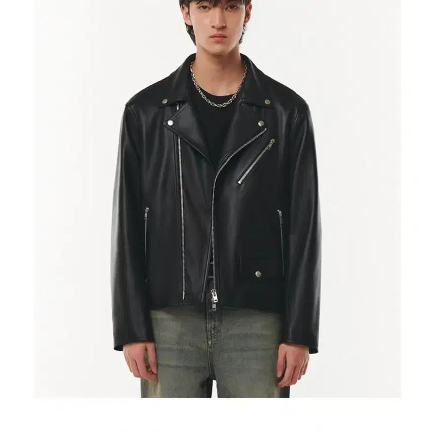 [BUNJANG] Dope Jason 100% Lambskin Double Rider Jacket XL / 도프제이슨 램스킨(양가죽)100% 라이더 자켓 XL