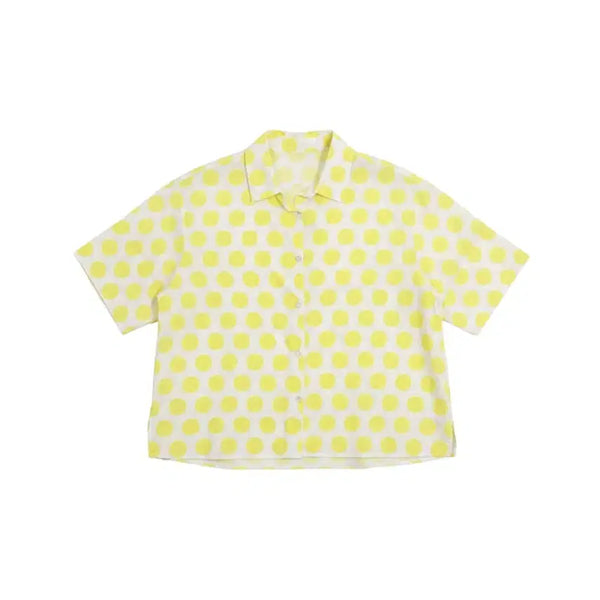 [BUNJANG] Anne Klein Polka Dot Short Sleeve Shirt / 여성F/ 앤클라인 땡땡이 반팔 셔츠