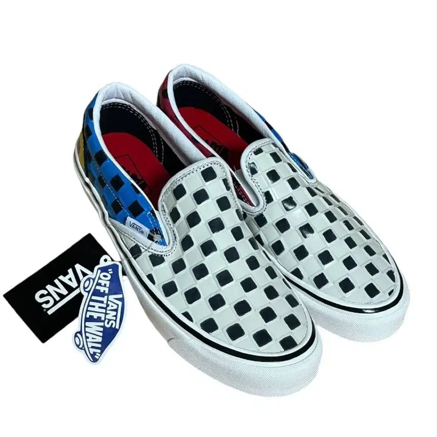 [BUNJANG] Vans Anaheim Factory Leather Checkerboard Slip-On (Multi-color, 270mm) / 반스(vans) 슬립온 애너하임 팩토리 레더 체커보드 멀티컬러 270