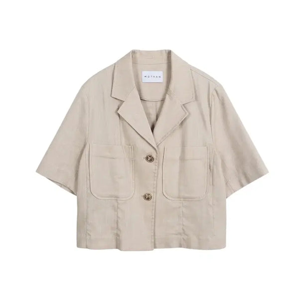 [BUNJANG] Mohan Mohair Blend Short Sleeve Jacket / 여성M/ 한섬 모한 마 혼방 반팔자켓
