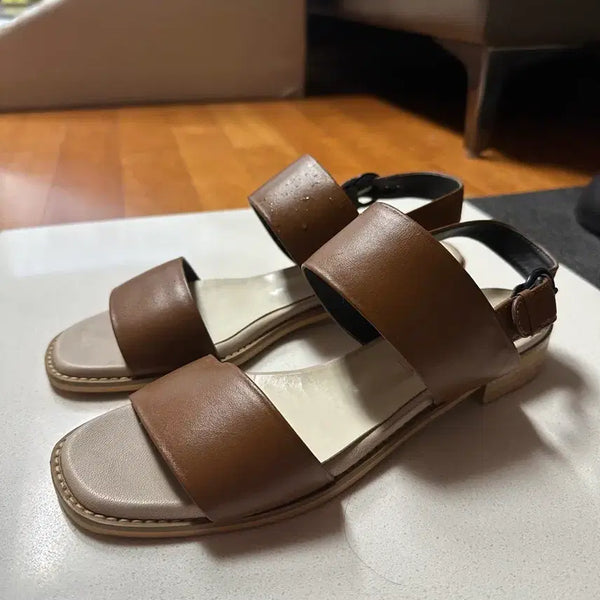 [BUNJANG] Rachel Cox Brown Flat Sandals Slip-ons / (250) 레이첼콕스 샌들 단화 슬리퍼
