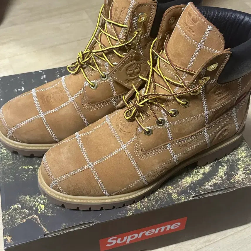 [BUNJANG] Supreme Timberland Patchwork 6-Inch Premium Waterproof Boots / [270] 슈프림 팀버랜드 패치워크 6인치 프리미엄 워터프루프 부츠