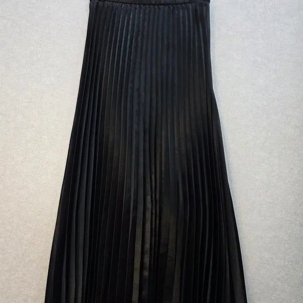 [BUNJANG] Apostrophe Pleated Long Skirt Black / 아포스트로피 플리츠 롱 스커트 블랙 apostrophe