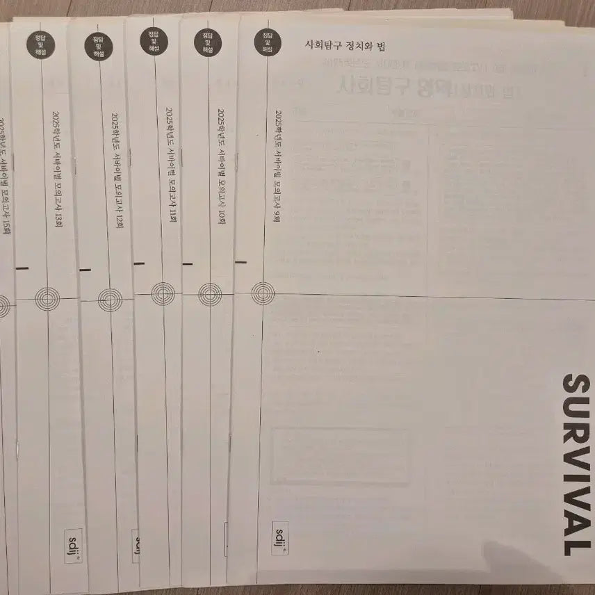 [BUNJANG] 2025 Political Science and Law Mock Exam Survival Set (6 Sessions) / 2025 정치와법 모의고사 시대인재 재종전용 서바이벌 실모 [6회분]