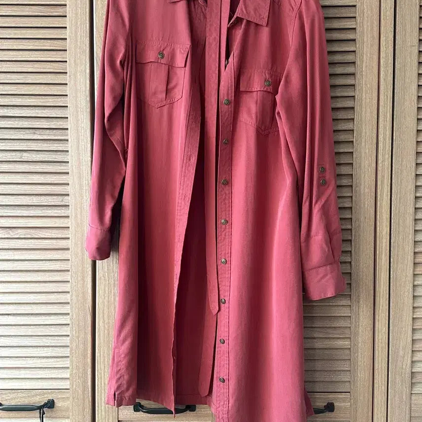 [BUNJANG] Banana Republic Brick Color Lyocell Shirt Dress / 바나나리퍼블릭 셔츠원피스