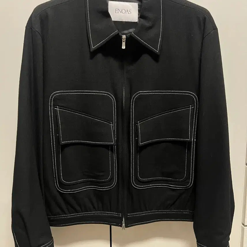[BUNJANG] ENOAS Stitch Wool Blouson Jacket (L) / [에노아스] STITCH WOOL BLOUSON JACKET / L