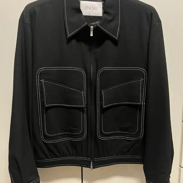 [BUNJANG] ENOAS Stitch Wool Blouson Jacket (L) / [에노아스] STITCH WOOL BLOUSON JACKET / L