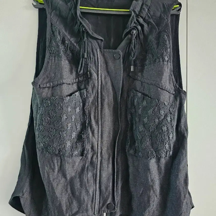 [BUNJANG] BNX Black Lace Detail Women's Vest - Size S / BNX 블랙 레이스 포인트 여성 조끼 S