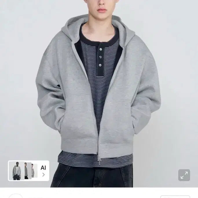 [BUNJANG] Joanhomme Neoprene Hoodie Zip-up M / 주앙옴므 네오프렌 후드집업 m