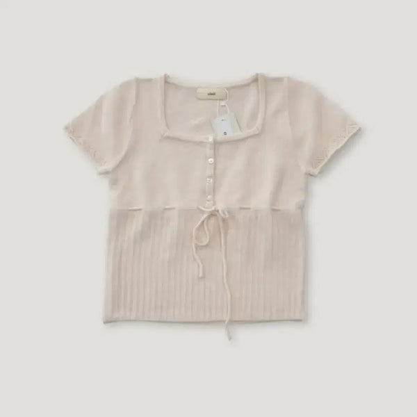 [BUNJANG] O. Rosie Sophie Knit Short Sleeve / 오이니 오로지 소피 니트 반팔니트 o rosy sophie knit