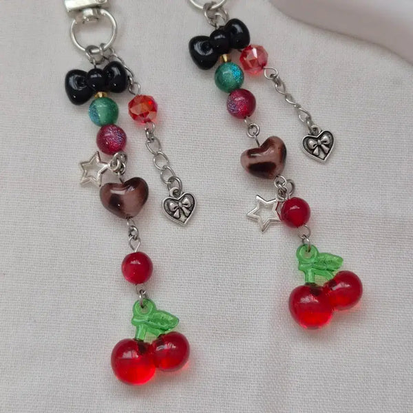 [BUNJANG] Cherry Bead Charm / 체리키링 비즈키링