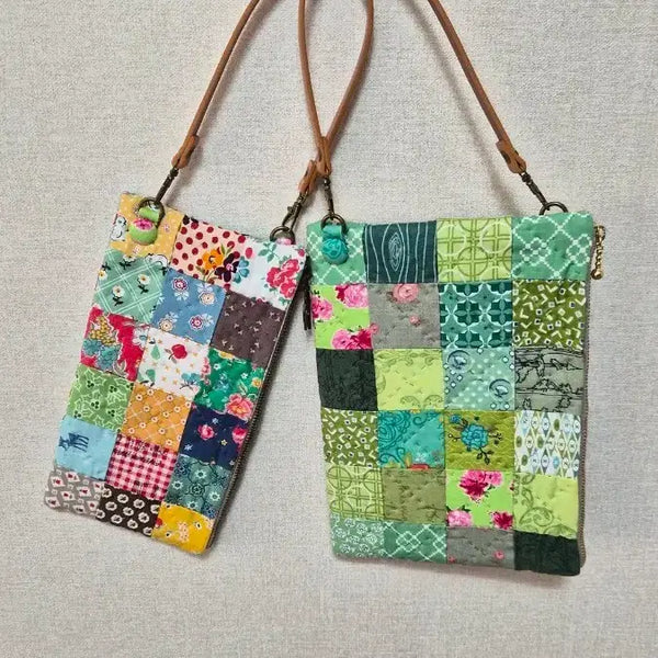 [BUNJANG] Handmade Patchwork Quilt Tote Bag/Crossbody Bag / 패치워크 퀼트 가방 토트백 크로스백