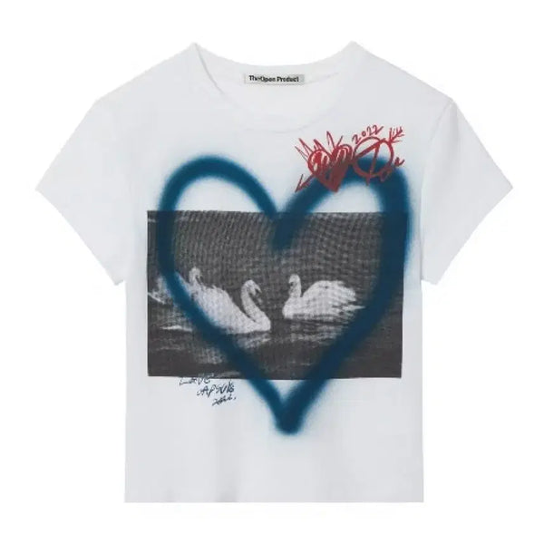 [BUNJANG] THEOPEN PRODUCT Love Baby Crop T-shirt / THEOPEN PRODUCT 더오픈프로덕트 love baby 크롭티