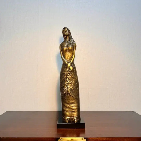 [BUNJANG] Dong Bronze Oh Byung-geun Artist's 'Woman Holding Rice Ears' / 동브론즈 오병근 작가) 벼를 든 여인