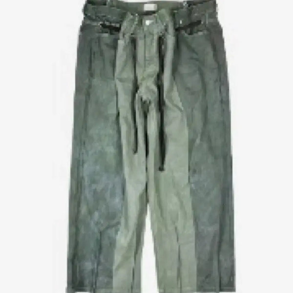[BUNJANG] Resurrection13 Super Wide Cotton Pants Green OS / [OS] 레저렉션13 슈퍼 와이드 코튼 팬츠 그린