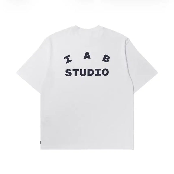 [BUNJANG] IAB STUDIO T-Shirt White Navy / [당일배송] 아이앱 스튜디오 티셔츠 화이트 네이비, 아이앱 반팔티셔츠