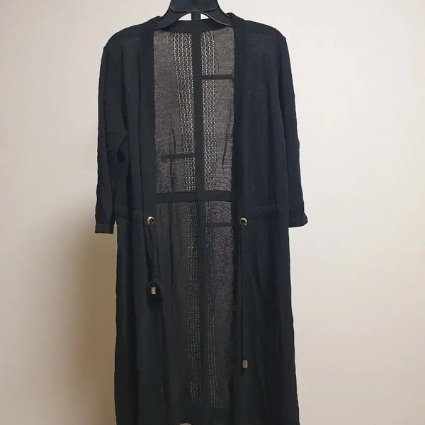 [BUNJANG] Black Women's Long Cardigan (New) / (새상품)블랙 여성 롱 가디건 free size