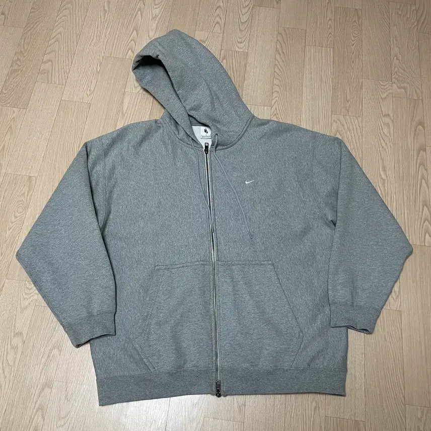 [BUNJANG] Nike Solo Swoosh Full Zip Fleece Hoodie Dark Heather Grey XL / 해외판 나이키 솔로 스우시 후드집업 다크 헤더 그레이 XL(아시아XXL)