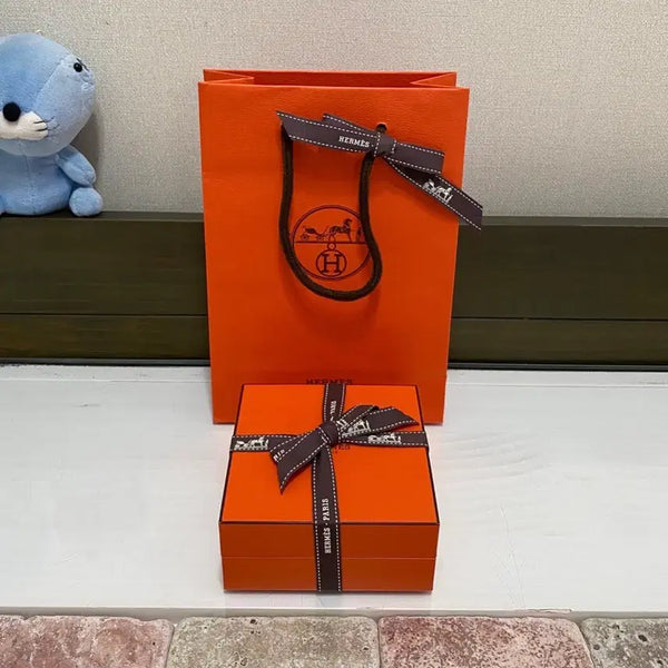 [BUNJANG] Hermès Accessory Box Set with Ribbon and Shopping Bag / 에르메스 액세서리 박스 + 리본 + 쇼핑백