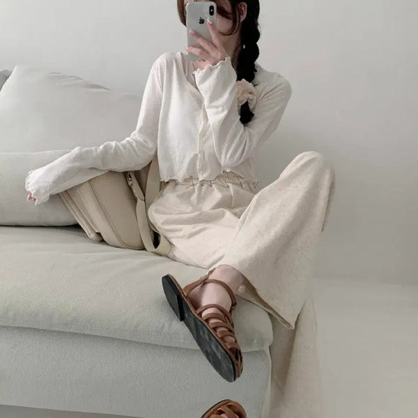 [BUNJANG] Minipoe Semi-Wide Modal Training Pants Oatmeal / 미니포에 세미와이드 트레이닝 팬츠 오트