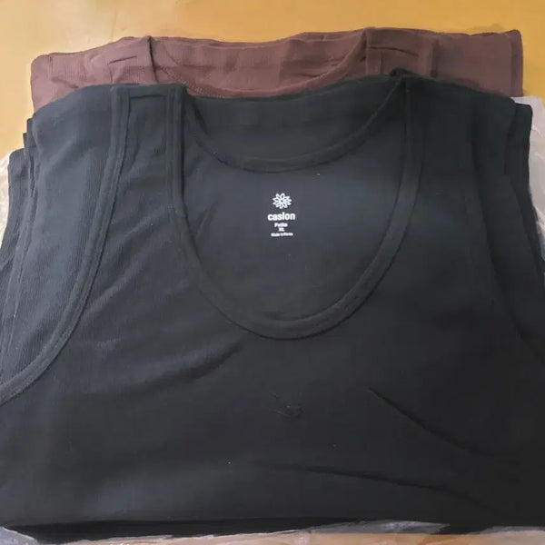 [BUNJANG] Caelon Running T-shirts XL Black/Brown Set of 2 / caelon 런닝 XL 블랙/브라운 2장