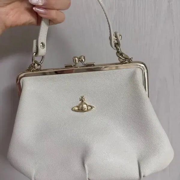 [BUNJANG] Vivienne Westwood Pouch Bag White Gold Hardware Rare Item / 비비안웨스트우드 복조리백 화이트 금장 레어템
