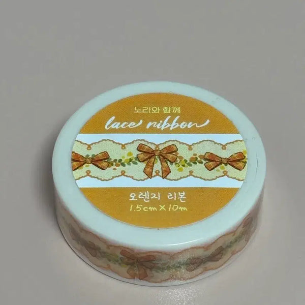 [BUNJANG] Nori & With Orange Ribbon Washi Tape / 노리와함께 오렌지리본 마테