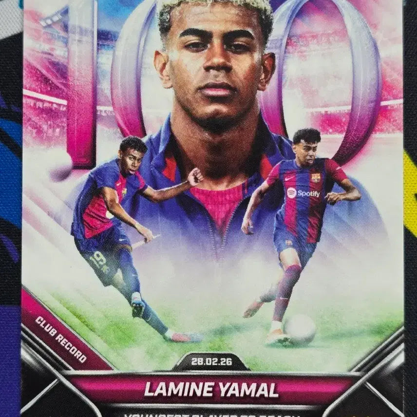 [BUNJANG] Tops Now Lamine Yamal 100 Points Achievement Card / 탑스나우 라민 야말 바르셀로나 100 공격포인트 기념